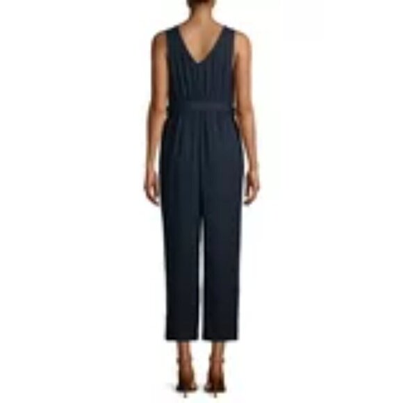 Linen Rayon Jumpsuit Tried and Tru Cove Blue Color NWOT Size Large (12/14) - Picture 3 of 9